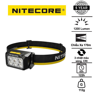 NITECORE HA29 UHE – Đèn đội đầu outdoor 1200 lm, pin chịu lạnh -40°C