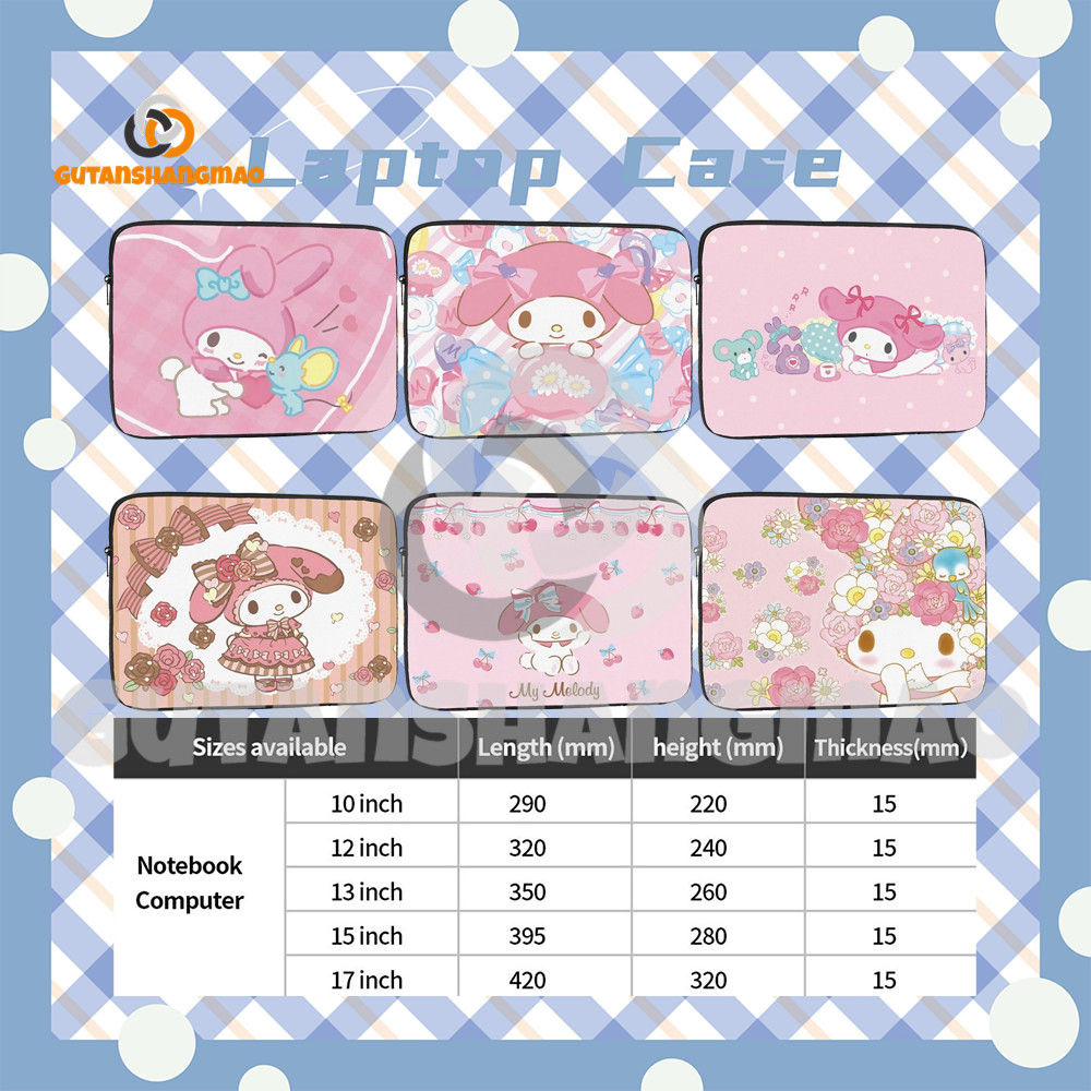 Ốp lưng máy tính xách tay chống sốc My Melody 10-17 INCH Tay áo Tablat