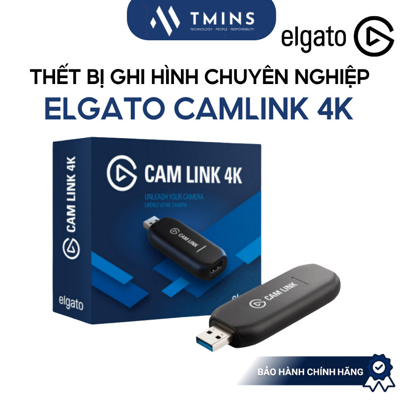 Thết bị ghi hình chuyên nghiệp Elgato CamLink 4K hỗ trợ độ phân giải 3840x2160p30 - Hàng chính hãng