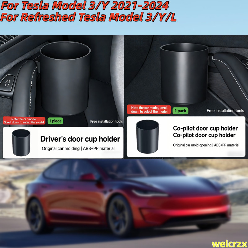 Dành Cho Tesla Model 3 / Y 2021-2024 Mới Tesla Model 3 / Y / L - Giá Đỡ Cửa Cốc