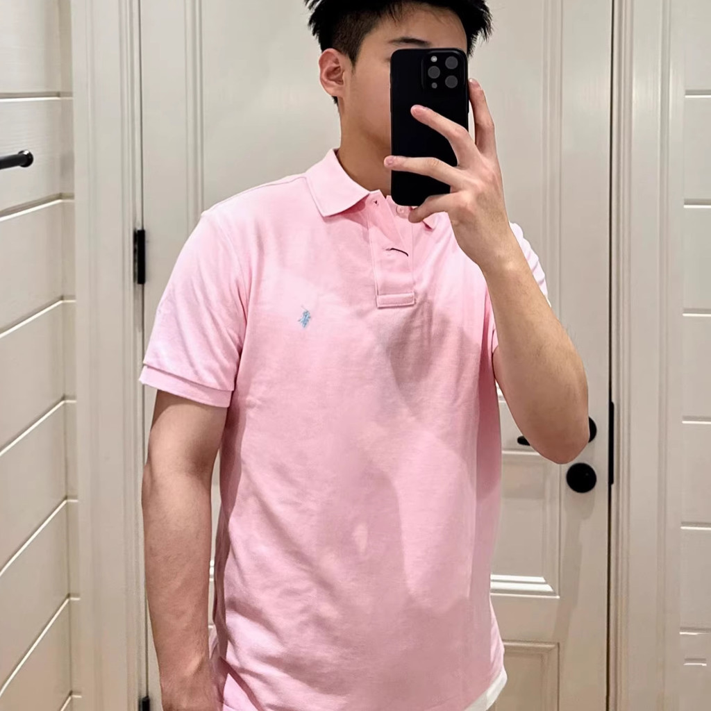 ZL91 RL Short-sleeved top with two-button design and pony embroidery, simple style POLO Daily wear i