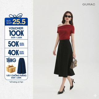 Chân váy nữ form đuôi cá GUMAC dáng dài có túi công sở dày dặn LVG0403