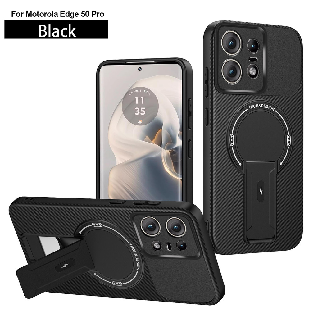 Dành Cho Motorola Moto Edge 50 Pro Từ Tính Sạc Không Dây Giá Đỡ Ẩn Ốp lưng Chống Sốc Cho Edge 50 PRO
