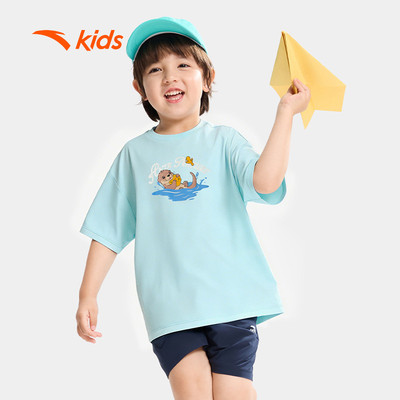 Anta Kids Áo Thun Ngắn Tay Thời Trang Bé Trai Bé Gái từ 3-6 tuổi 3526C9103