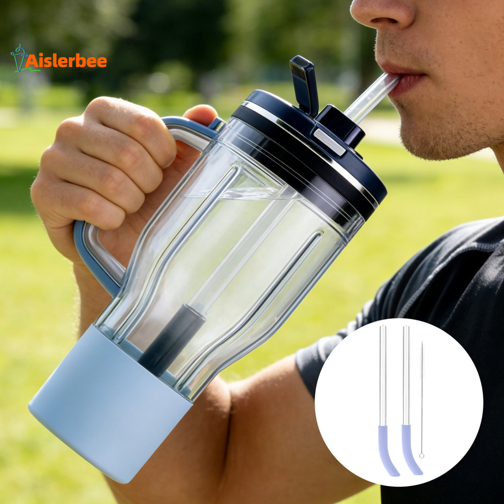 Aislerbee Silicone Ống Hút Thay Thế Cho Ninja Blendboss Cốc Du Lịch – Phụ Kiện Chai Máy Xay Sinh Tố 