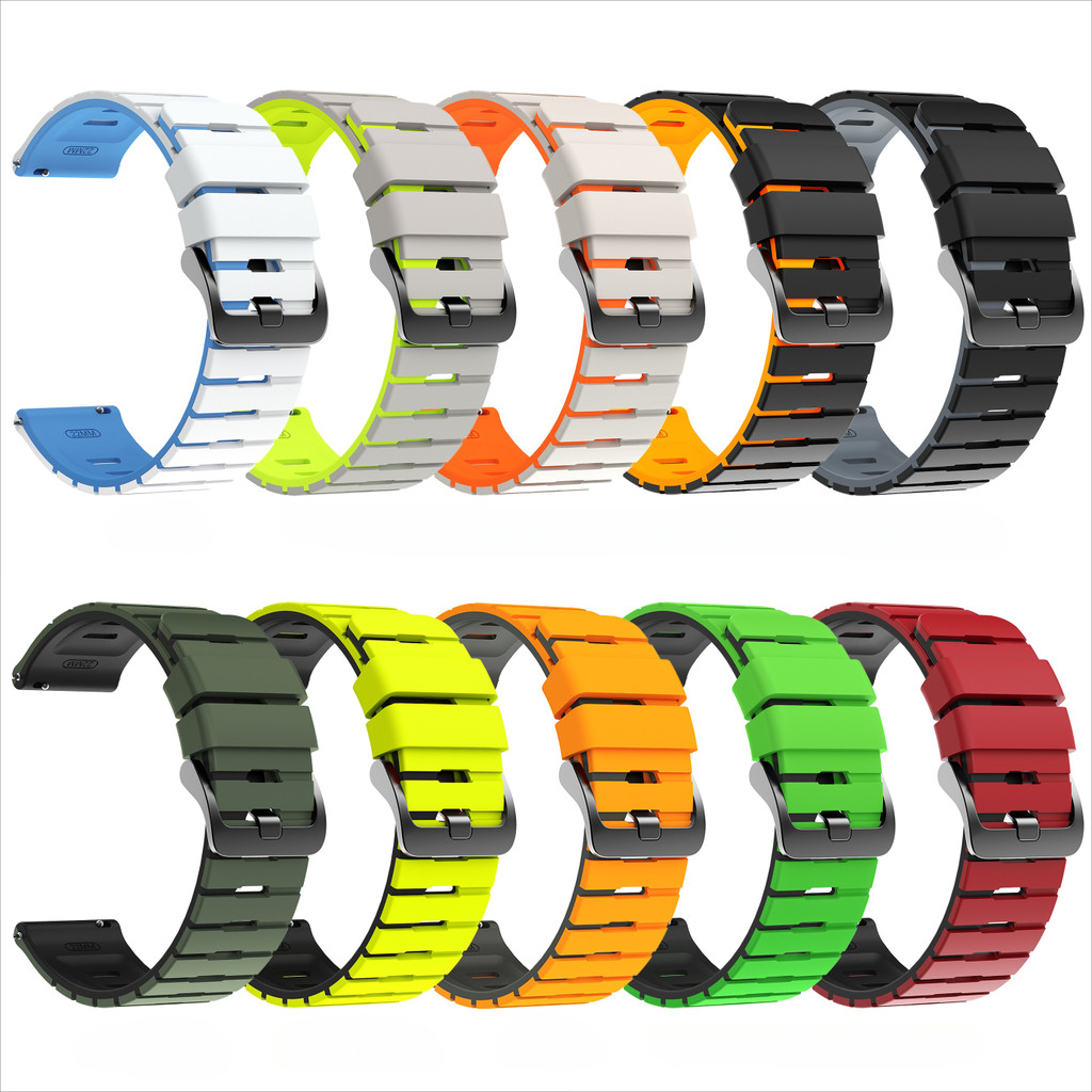 Dây đeo đồng hồ silicon 22mm cho Zeblaze GTS 3 Ares 3 Pro Btalk 3 Plus cho Suunto 5 9 Peak Pro Dọc V