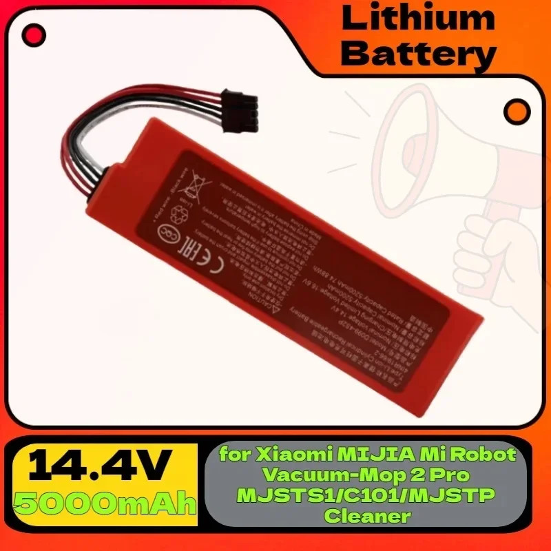 Pin – 5200mAh, dành cho Máy hút bụi Robot Xiaomi 2 Pro MJSTS1 / C101 / MJSTP Cleaner
