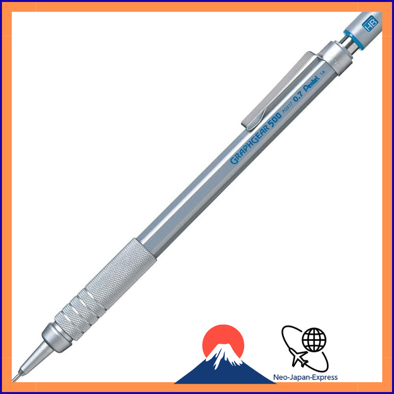Pentel Sharp Pencil Graphgear 500 PG517 0.7mm Silver