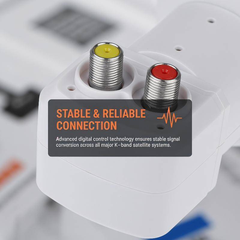 ZLinKJ Digital KU Band Twin Dual LNB với Bộ chuyển đổi tuyến tính 2 cổng Độ ổn định tín hiệu cao cho