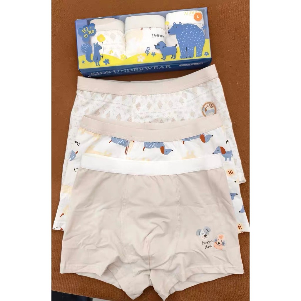 Audrey Trẻ Em Cotton Mo Quần Lót Bé Trai Bé Gái Boxer Không Mông Bé Trai Bé Gái Boxer