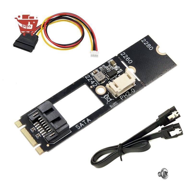 M.2 SATA Adapter M.2 NGFF Sang SATA3.0 7 Pin Adapter M2 Key-B Sang SATA3.0 Adapter Card Cho 2242 226