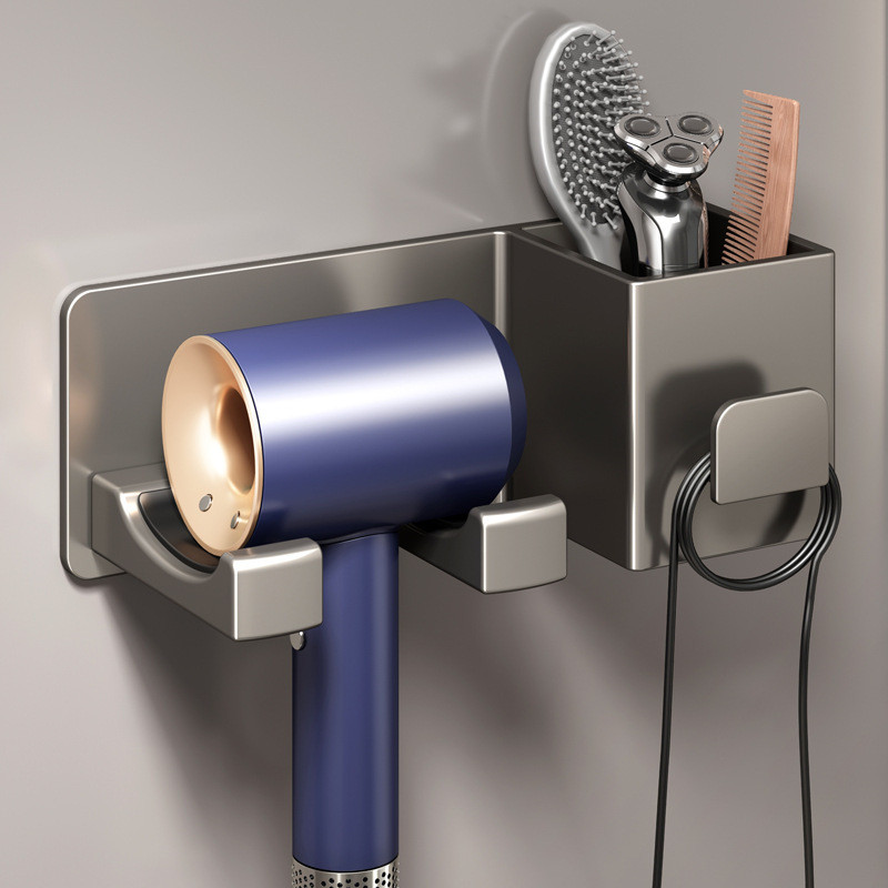 New Product~Hair dryer holder no-drill bathroom hair dryer rack hair dryer stand bathroom storage ra