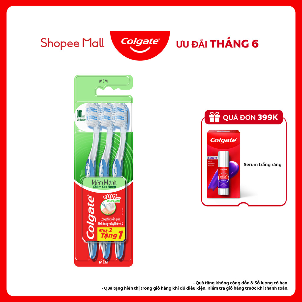 Bộ 3 bàn chải Colgate chăm sóc nướu
