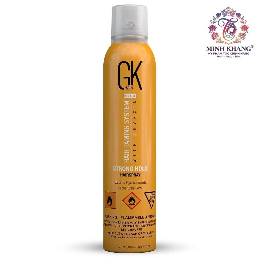 Gôm xịt tạo kiểu cứng tóc GK Hair Strong Hold Aerosol Hairspray 300ml [ MK ]