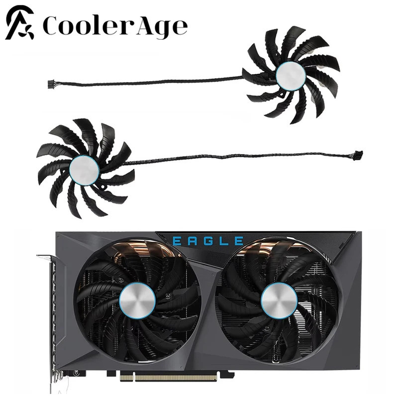 Quạt Thẻ iVideo Cho Gigabyte GeForce RTX 3060 3060Ti EAGLE OC 95MM PLD10010S12H RTX3060 RTX3060Ti Ca