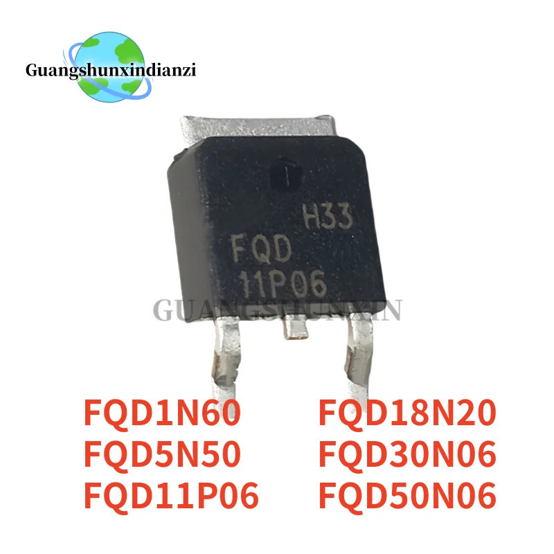 5 Chiếc FQD FQD1N60 1N60 FQD5N50 5N50 FQD11P06 11P06 FQD18N20 18N20 FQD30N06 30N06 FQD50N06 50N06 TO