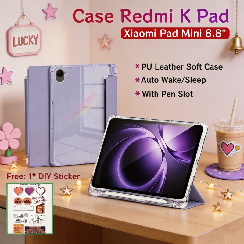 Ốp lưng Redmi K Pad 8,8 inch Flip Casing Xiaomi Pad Mini 8,8 inch Soft Case Auto Wake / Sleep Tablet
