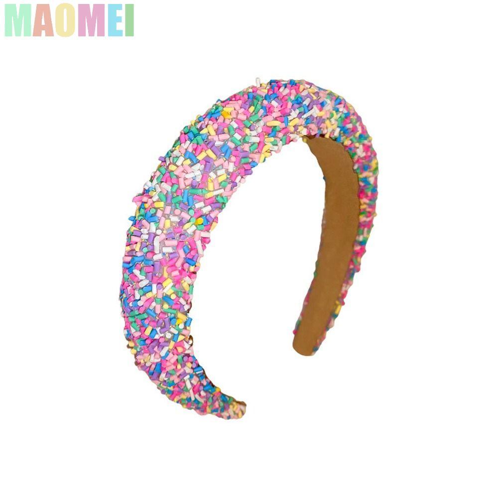 MAOMEI Donut Headband, Star Make Up Hair Hoop, Fashion Face Wash Acrylic Candy Color Hairband Daily