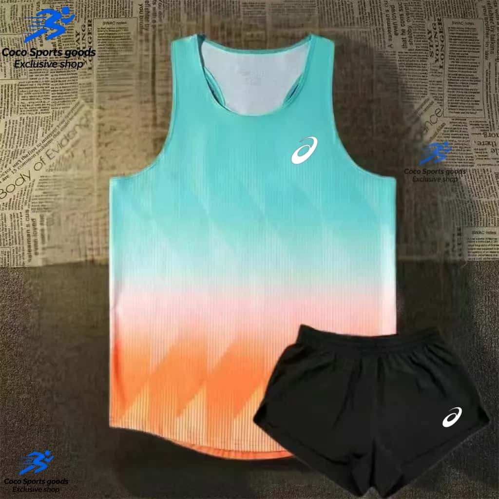 New Sports Track and Field Training Clothes Outfit Men's and Women's Marathon Running Quick-Drying S