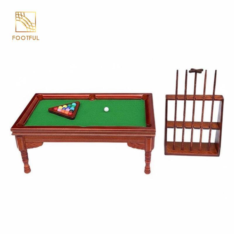 Bàn bi-a tỷ lệ 1: 12 Tay nghề Bộ bàn hồ bơi thu nhỏ dành cho người sưu tập, người sở thích, Diorama