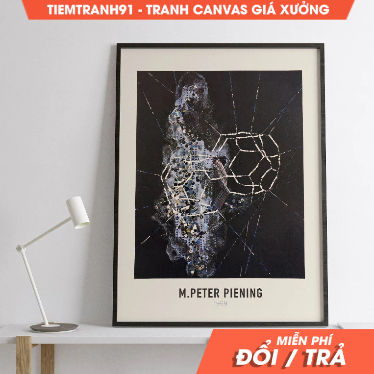Tranh treo tường, Vintage Exhibition Abstract Geometric Graphic Poster, Abstract Art, Retro Wall Art