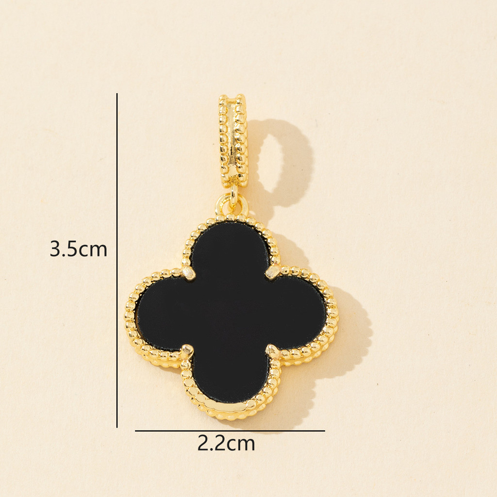 Popular~New copper micro-inlaid zircon four-leaf clover pendant, versatile and elegant high-end jewe