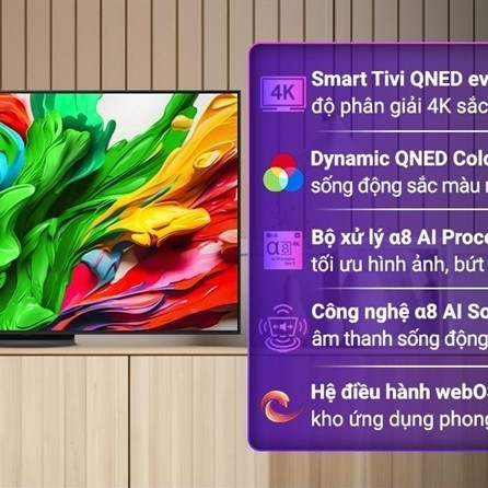 Smart Tivi QNED evo LG AI 4K 75 inch 75QNED86ASA 2025 - Indonesia Φ8 Sá∅ bải-Φ3-∅9-Φ1