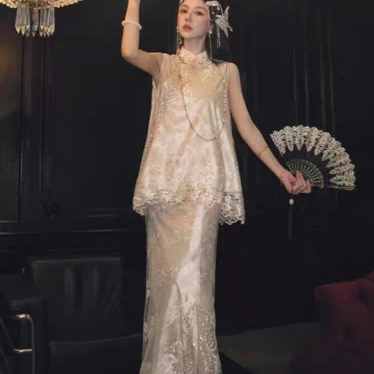 [Vui lòng nhắn tin shop trước khi đặt đơn] SET ÁO VÁY TRUNG HOA SILK ORCHID SERENADE