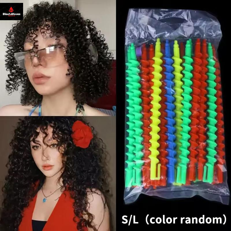 Nhựa Xoắn Ốc Perm Sti Heatless Hair Curler Nữ Xoăn Hair Rollers Heatless Curls Lạnh Perm Bar Dụng Cụ