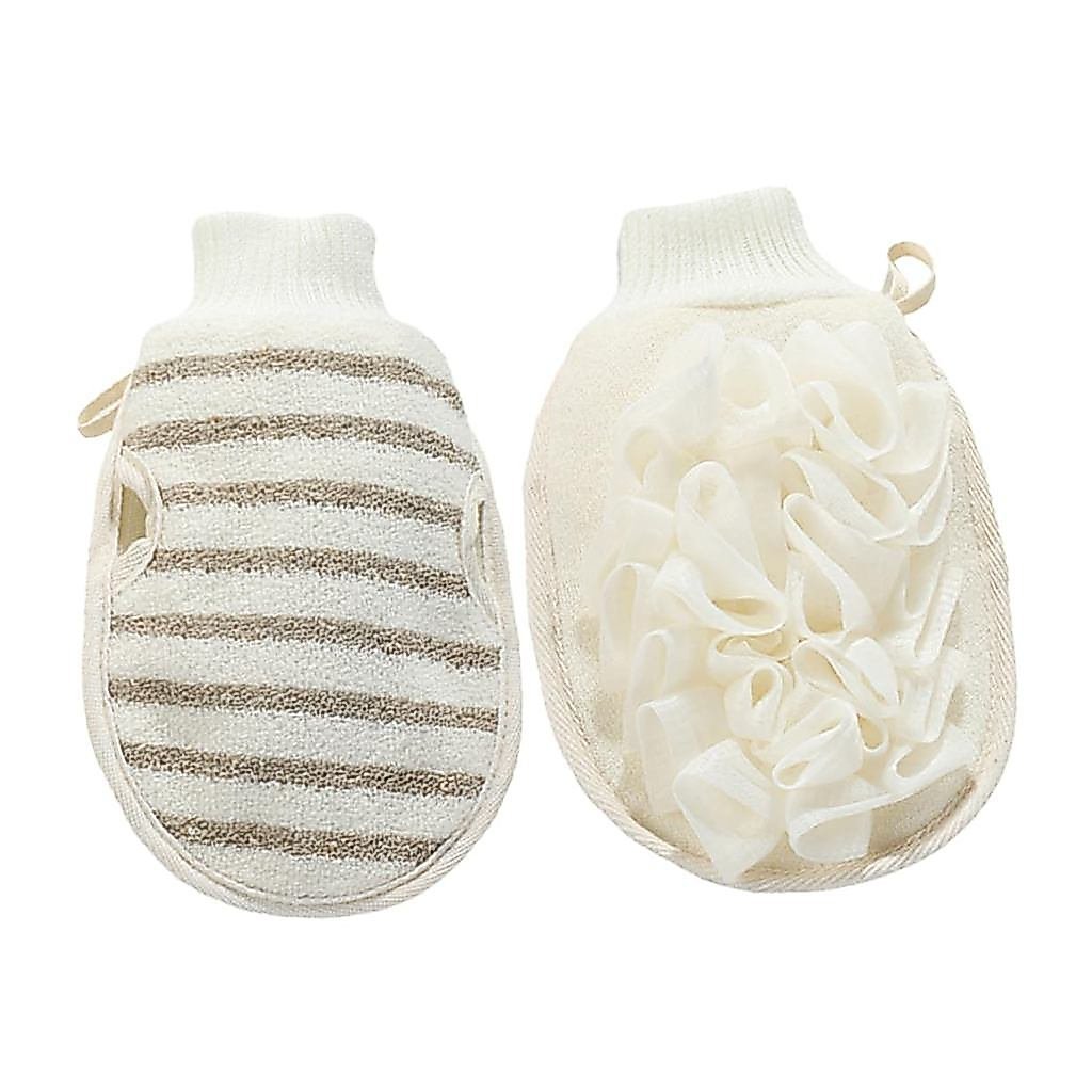 2 Gói Găng Tay Tắm 、 Găng Tay Tắm 、 Đồ Vệ Sinh 、 Găng Tay Cát Sau 、 Bàn Chải Tẩy Tế Bào Chết Toàn Th