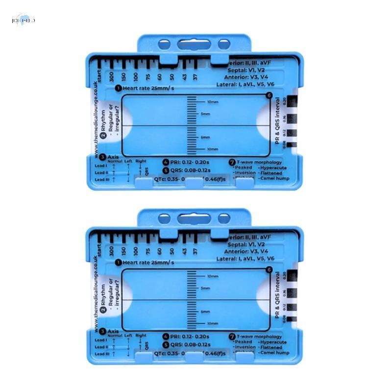 2 CÁI ECG 7 bước Thước ECG Thước 7 bước cho ECG Thước 7 bước ECG Thước đo ECG, Công cụ đánh giá ECG 
