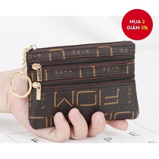 Ví mini thời trang nữ, nhỏ gọn, có khóa kéo, túi đựng chìa khóa, đơn giản, ví nhỏ, túi đựng tiền xu.