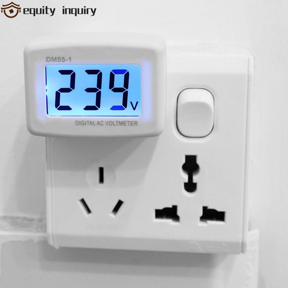 Thiết bị kiểm tra điện áp ổ cắm yêu cầu EU / US Plug DM55-1 AC Meter Plug Volt Meter