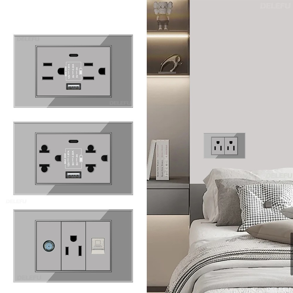 Brazil Ý Thái Lan EU Tiêu chuẩn DIY Free Group Switch 118mm * 72mm Đồng dẫn điện