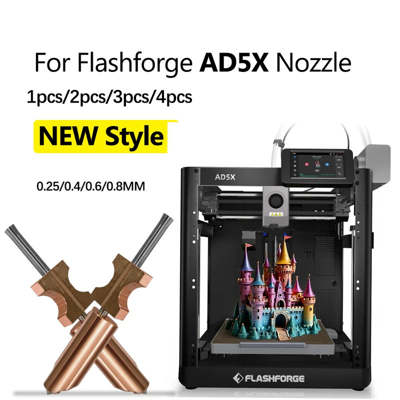 Vòi phun Ad5x dòng chảy cao HB HTR 550°C Cứng 025 04 06 08 Cho FlashForge Adverturer Ad5x Máy đùn Ho