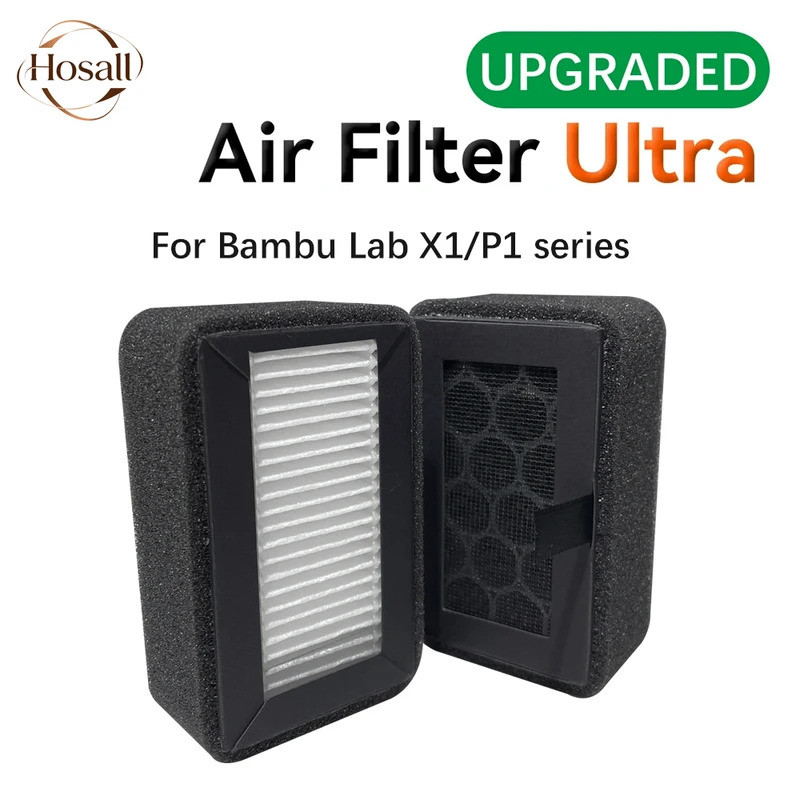 Nâng Cấp HB Cho Bambu Lab X1C P1S P1P Lọc HEPA 13 + Than Hoạt Tính Combo Bộ Lọc Không Khí Siêu Bambu