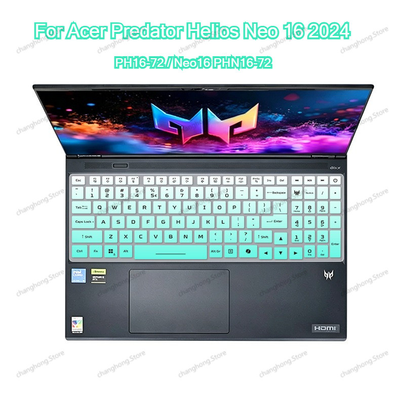 Bàn Phím laptop Silicon Bảo Vệ Cho Acer Predator Helios Neo 16 2024 - i7 14700HX PH16-72 / Neo16 PHN