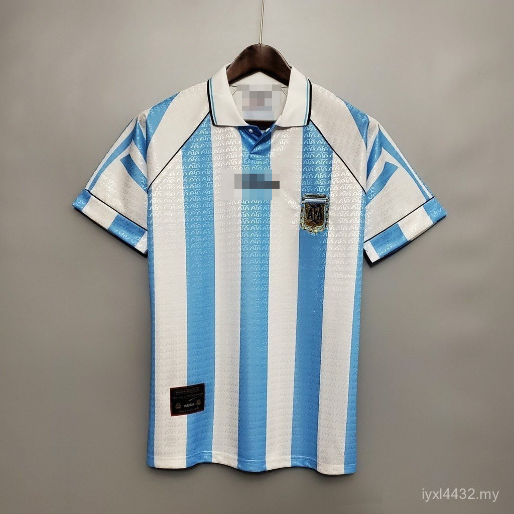 1996-97 Argentina Home Retro Soccer Jersey Bóng đá Áo thể thao cổ điển-FG001