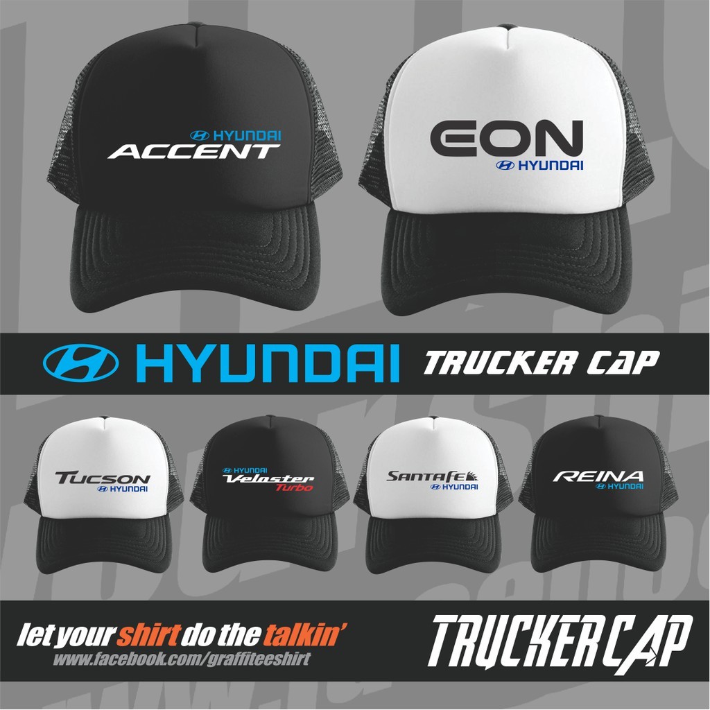 MPS Hyundai Cars Jdm Racing Trucker Cap Lưới có thể điều chỉnh Mũ lưới Snapback Graffitishirt