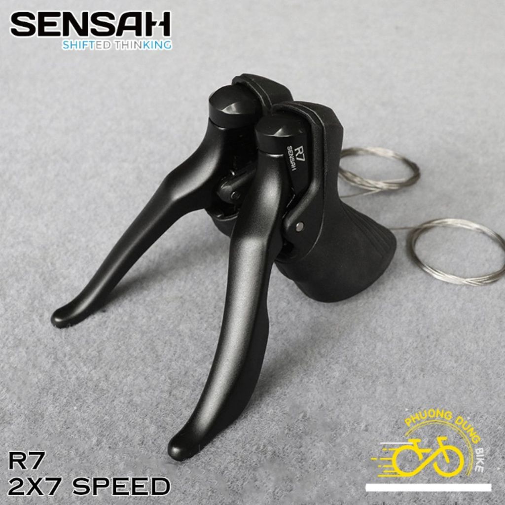 Tay đề lắc xe đạp SENSAH  R7 2x7 Tốc Độ - Chính Hãng