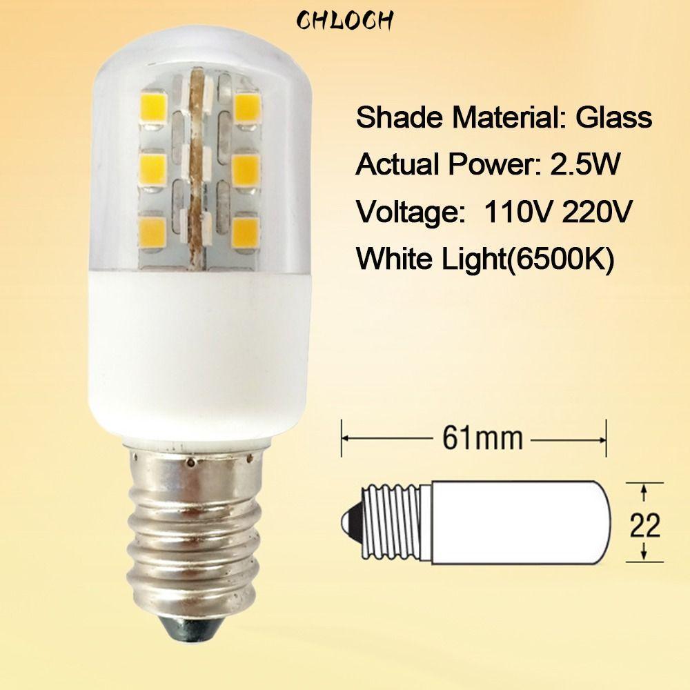 Bóng đèn tủ lạnh CHLOCH Bright E12 E14 Connector T22 2.5W 110V 220V Pygmy Vít nhỏ