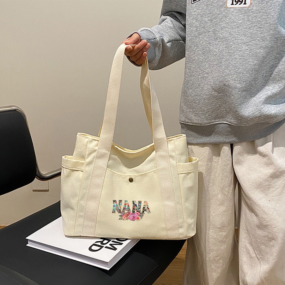 Canvas bag Canvas zipper bag Minimalist & exquisite Large capacity Tote Handbag Fashionable Tote Bag