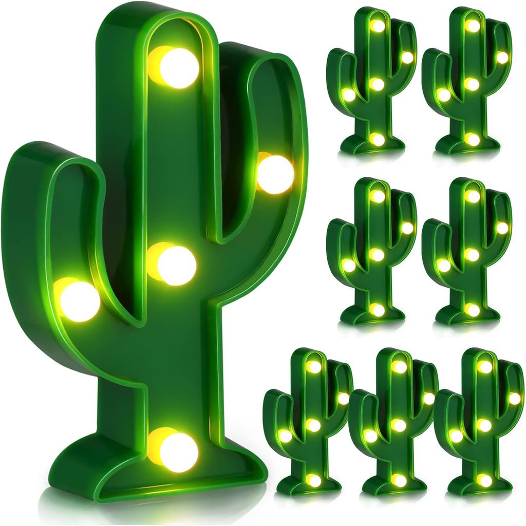 Kathfly 8 Chiếc Đèn LED Xương Rồng Xương Rồng Trung Tâm Cho Bàn Trang Trí Đèn Mexico Trang Trí Bàn T