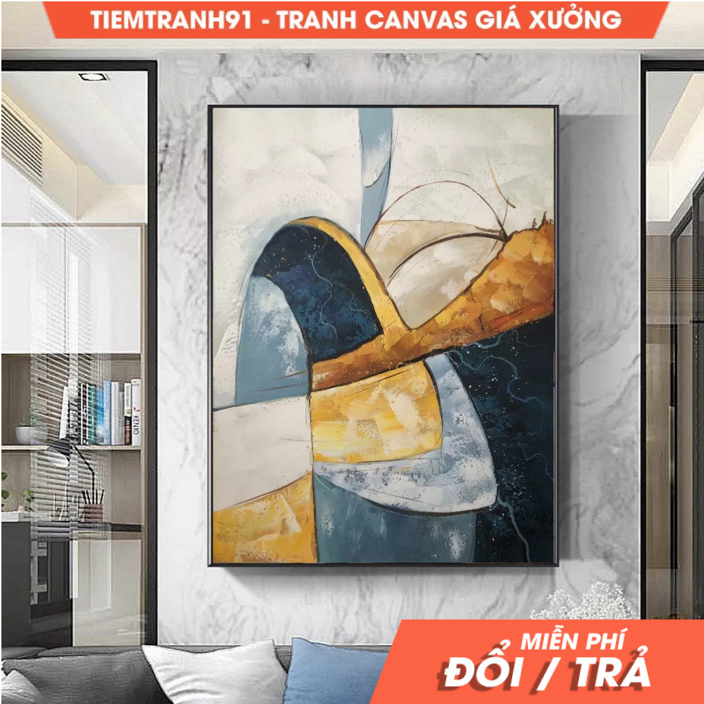Tranh treo tường, Large Abstract Painting,Green Painting Gold Painting, Minimalist Painting,Original