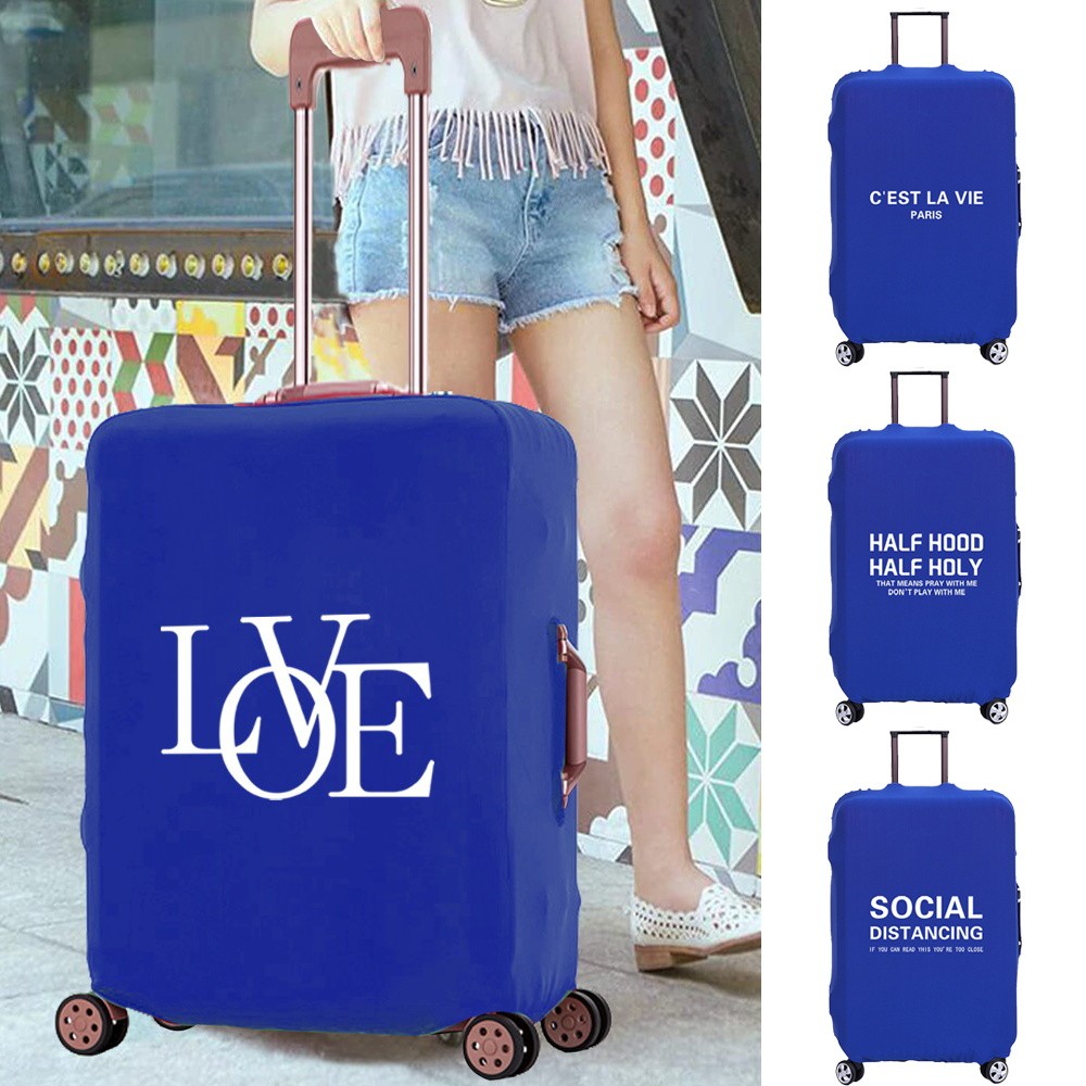 Luggage Protector Protective Cover Dust Proof Travel Suitcase Elastic Luggage Cover Text Series