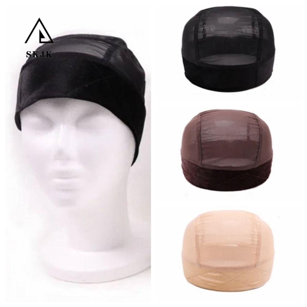 SKJK Wig Grip Cap, Dây đeo chống trượt Velvet Wig Cap, Mũ lưới có thể điều chỉnh màu đen Mũ tóc giả 