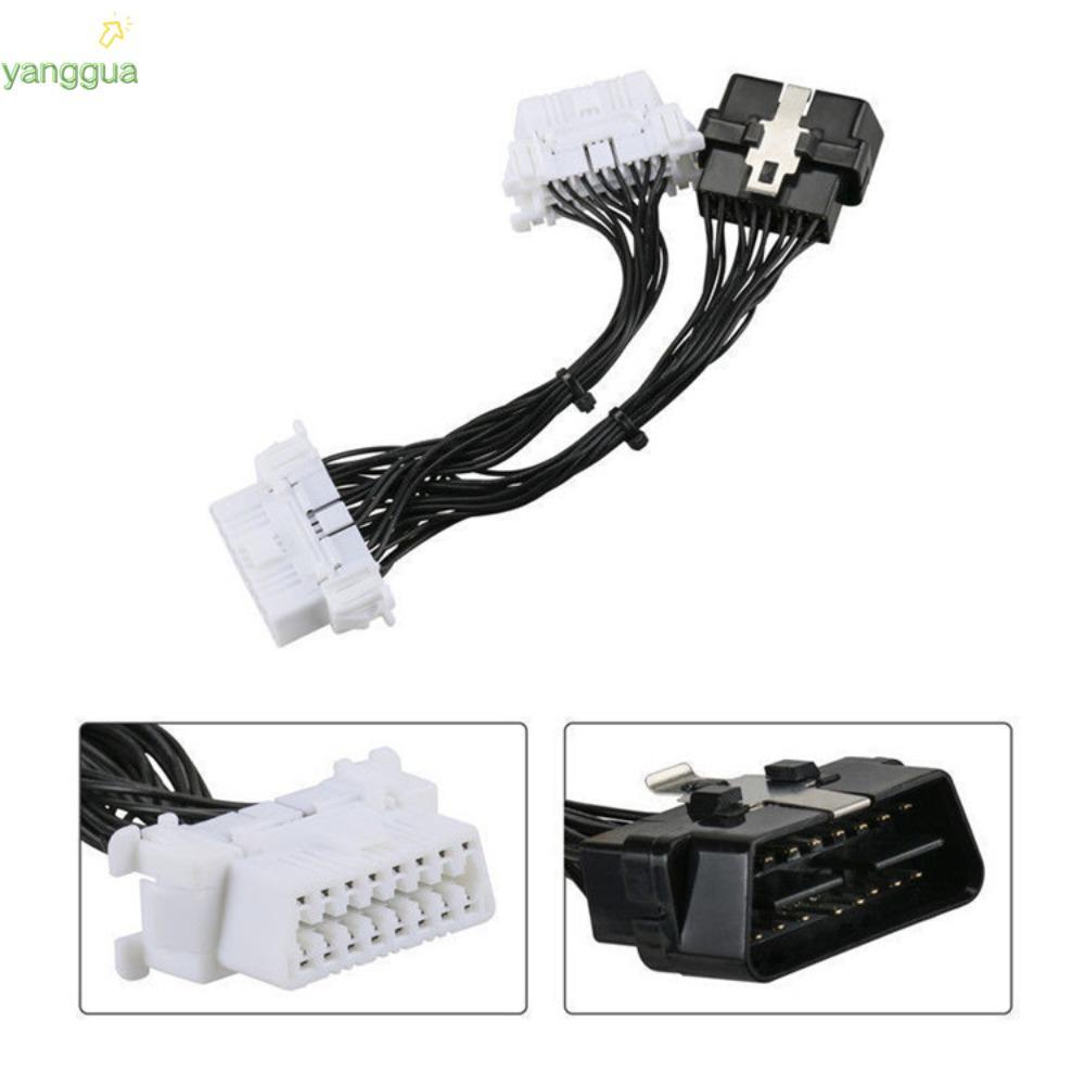 Cáp nối dài bộ chia Obd2 trên ô tô YANGGUA, Cáp nối dài một đầu đực sang hai, Ổn định 2 cổng cái Obd