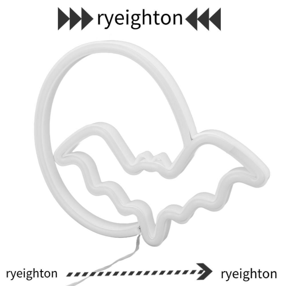RYEIGHTON Neon Sign, Moon and Bat USB hoặc Đèn LED neon chạy bằng pin, Đèn LED neon 5V hiện đại Tran
