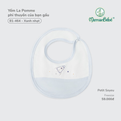 Yếm La Pomme phi thuyền của bạn gấu - Sợi Petit Soyeu thoáng mát - Bé trai - Freesize