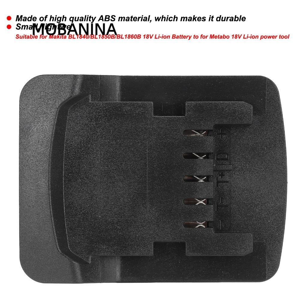Bộ chuyển đổi pin MOBANINA, Bộ chuyển đổi di động sang cho Bộ chuyển đổi pin công cụ Metabo 18V cho 